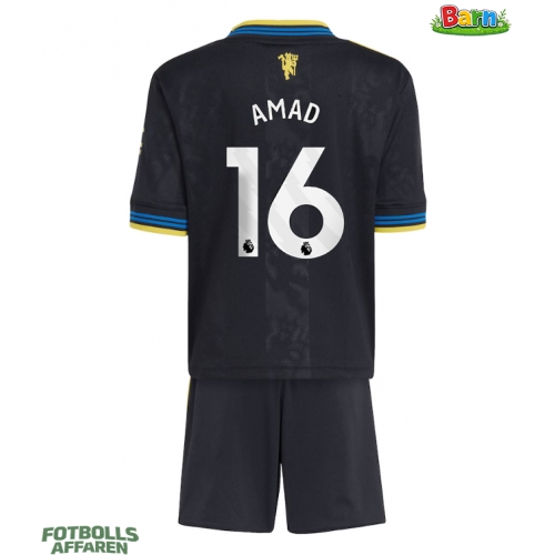 Manchester United Amad Diallo #16 Tredjeställ Barn 2025-26 Kortärmad (+ Korta byxor)